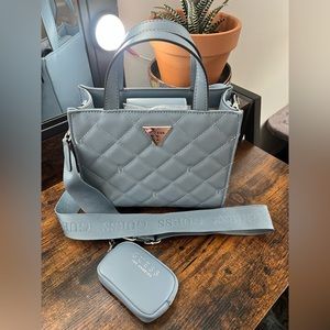 Light Blue Guess Colton Mini Purse Crossbody